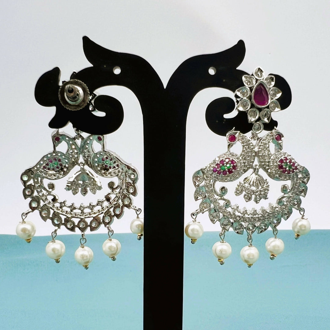 Peacock Chandbali Earrings 1230009 - Sajaye jewels