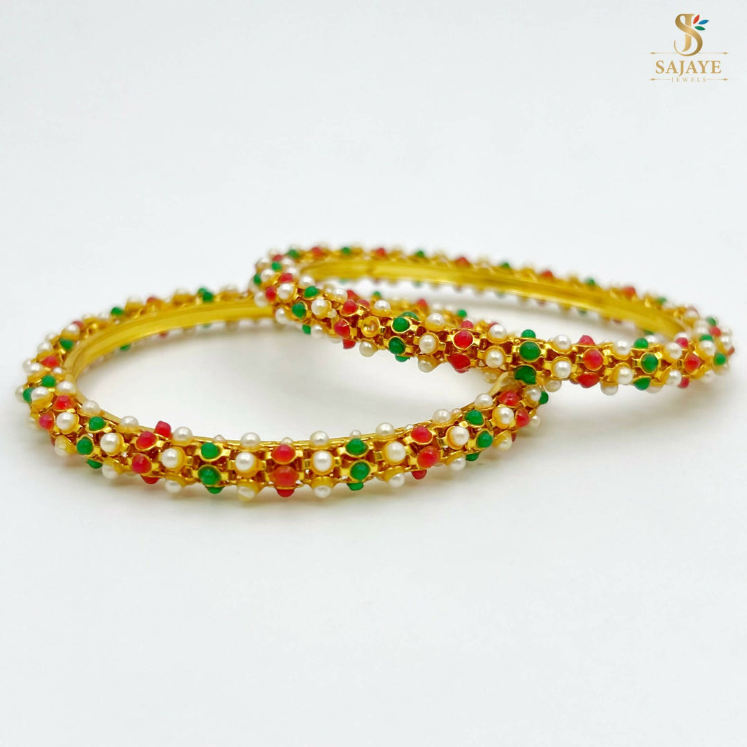 Multi Colour Pearl Beads Bangles 1231241