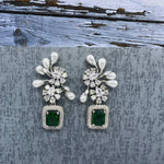 Load image into Gallery viewer, CZ Dangler Earrings 1230012 - Sajaye jewels