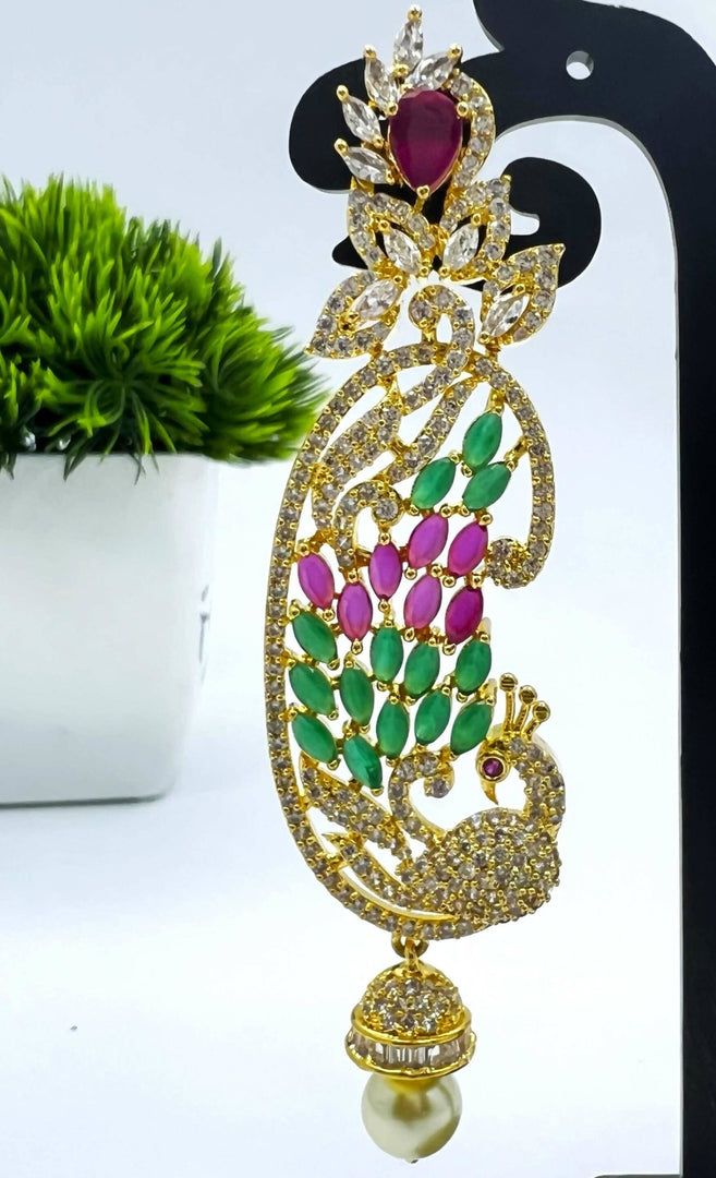 CZ Dangler Earrings 1230015 - Sajaye jewels