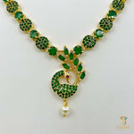 Load image into Gallery viewer, CZ Peacock Necklace Set 1231120