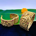 Load image into Gallery viewer, Matt Lakshmi Devi Kada Bangles 1230001 - Sajaye jewels