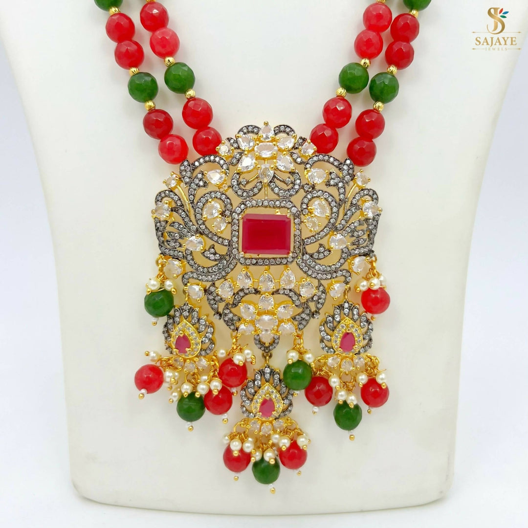 Ruby Emerald Victorian Necklace 1231208