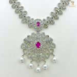 Load image into Gallery viewer, Elegant Silver Shine Necklace Set 1231189