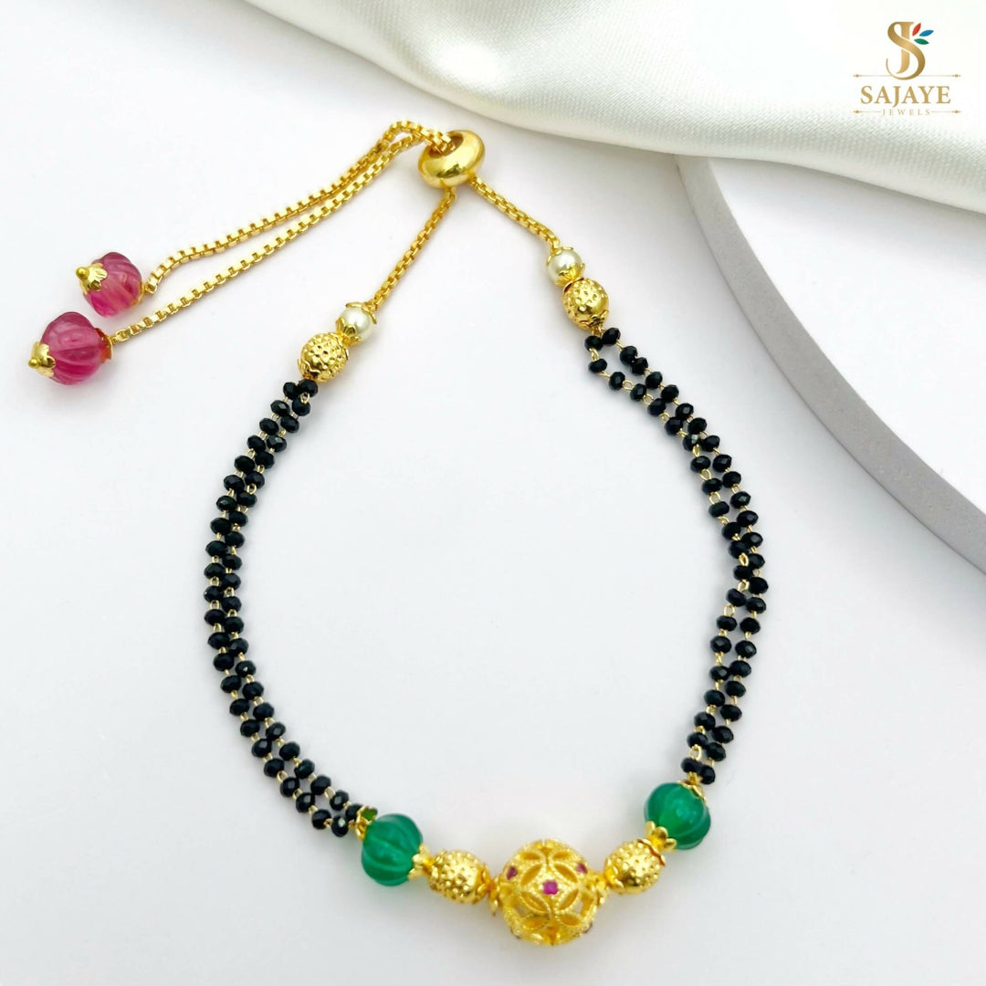 Nakshi Ball Black Beads Bracelet 1231278