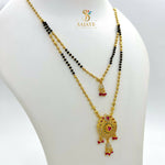 Load image into Gallery viewer, CZ Two Steps Black Beads Mangalsutra 1231151