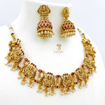 Load image into Gallery viewer, Lakshmi Temple Necklace Set 1231196