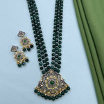 Load image into Gallery viewer, Victorian Emerald Beads Necklace 1231212