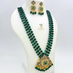 Load image into Gallery viewer, Victorian Emerald Beads Necklace 1231212