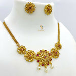 Load image into Gallery viewer, Traditional Flower Design Necklace 1231256