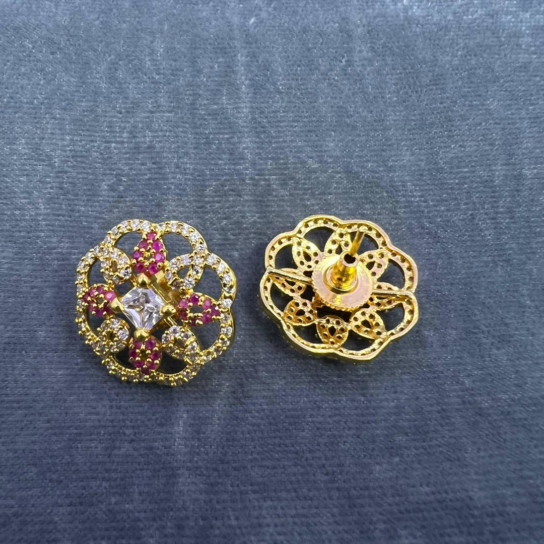 CZ Stud Earrings 1230013 - Sajaye jewels