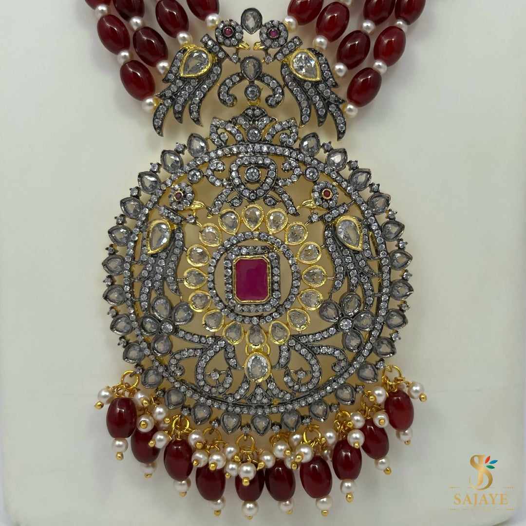 Victorian Ruby Beads Necklace 1231037