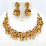 Load image into Gallery viewer, Lakshmi Temple Necklace Set 1231196
