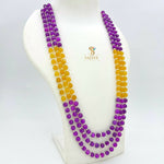 Load image into Gallery viewer, Purple &amp; Yellow Layered Beads Mala 1231211