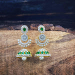 Load image into Gallery viewer, Beautiful Chandbali Jhumka Earrings 1231017 - Sajaye jewels