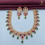 Load image into Gallery viewer, CZ Ruby Emerald Necklace 1231176
