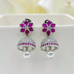 Load image into Gallery viewer, Stunning CZ Jhumka Earrings 1231284